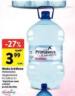 Intermarche Woda źródlana Primavera niegazowana oferta