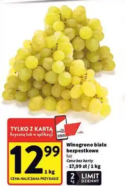 Intermarche Winogrono białe bezpestkowe luz oferta