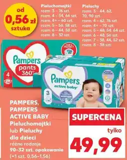 Kaufland PAMPERS, PAMPERS ACTIVE BABY Pieluchomajtki lub Pieluchy dla dzieci oferta