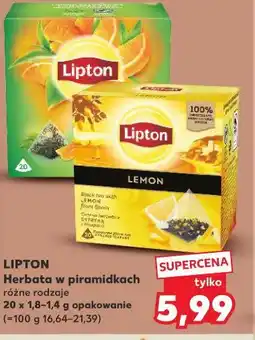 Kaufland LIPTON Herbata w piramidkach różne rodzaje 20 x 1,8-1,4 g opakowanie oferta