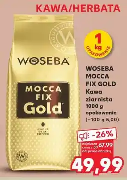 Kaufland WOSEBA MOCCA FIX GOLD Kawa ziarnista 1000 g opakowanie oferta