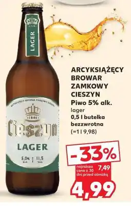Kaufland Arcyksiążęcy Browar Zamkowy Cieszyn Piwo 5% alk. lager oferta