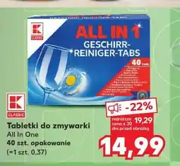 Kaufland K-Classic Tabletki do zmywarki All In One oferta