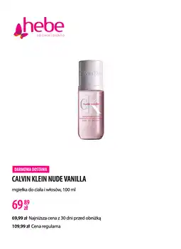 Hebe CALVIN KLEIN NUDE VANILLA mgiełka do ciała i włosów oferta