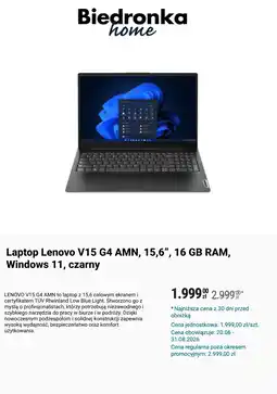 Biedronka Laptop Lenovo V15 G4 AMN oferta