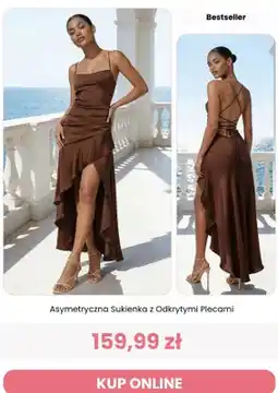Renee Asymetryczna sukienka z odkrytymi plecami Renee oferta