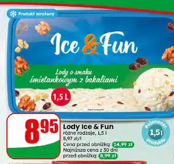 Dino Lody o smaku śmietankowym z bakaliami Ice & Fun oferta