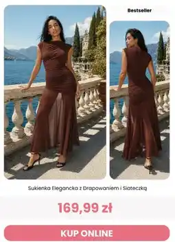 Renee Sukienka elegancka z drapowaniem i siateczką Renee oferta