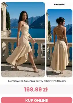 Renee Sukienka asymetryczna z satyny z odkrytymi plecami Renee oferta