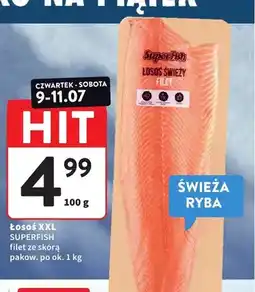 Intermarche Łosoś świeży filet ze skórą SuperFish XXL oferta