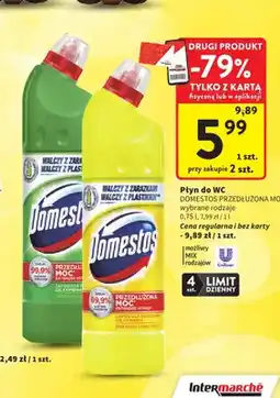 Intermarche Płyn do WC Domestos Przedłużona Moc Pine oferta