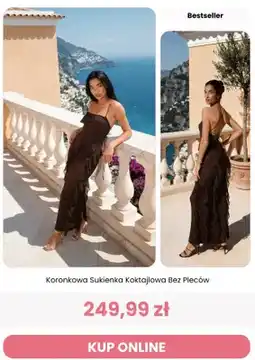 Renee Sukienka koktajlowa koronkowa bez pleców Renee oferta