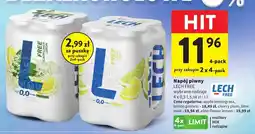 Intermarche Napój piwny bezalkoholowy Lech Free Elderflower Lemon oferta