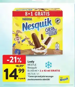 Intermarche Lody Nestlé Nesquik 9-pak oferta
