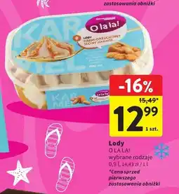 Intermarche Lody krem orzechowy słony karmel O la la! oferta