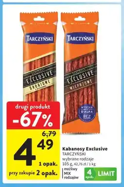 Intermarche Kabanosy Exclusive Wieprzowe Tarczyński oferta