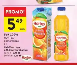 Intermarche Sok 100% Hortex Pomarańcza butelka oferta