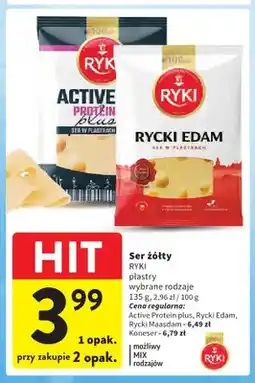 Intermarche Ser żółty Active Protein Plus plastry Ryki oferta