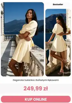 Renee Sukienka damska elegancka z bufiastymi rękawami Renee oferta
