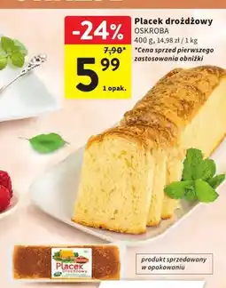 Intermarche Placek drożdżowy Oskroba oferta