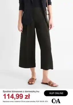 C&A Spodnie biznesowe z domieszką lnu C&A oferta