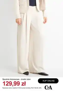 C&A Spodnie biznesowe średni stan C&A oferta