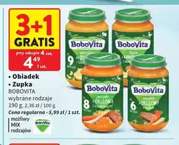 Intermarche Obiadek BoboVita Jarzynki z cielęciną i kluseczkami oferta