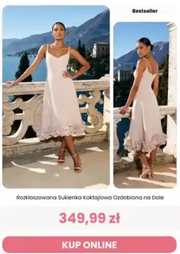 Renee Sukienka koktajlowa rozkloszowana Renee ozdobiona na dole oferta
