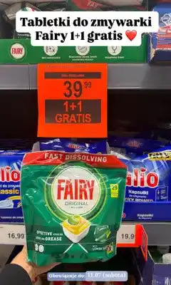 ALDI Kapsułki do zmywarki Fairy Original All in One Lemon oferta