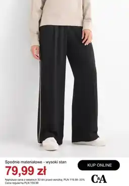 C&A Spodnie materiałowe damskie C&A wysoki stan oferta
