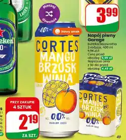 Dino Piwo bezalkoholowe Cortes Radler Mango Brzoskwinia Wiśnia oferta