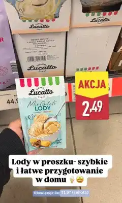 ALDI Lody w proszku Lucatto Mio Gelato o smaku tiramisu oferta