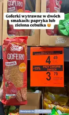 ALDI Goferki chrupkie Sun Snacks smak papryka oferta