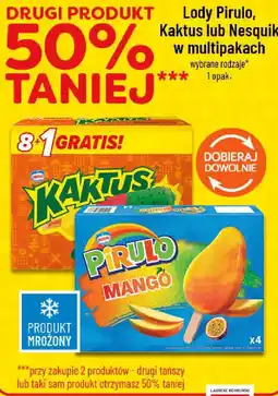 Polomarket Lody Pirulo, Kaktus lub Nesquik oferta