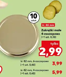Kaufland Zakrętki małe 4-zaczepowe oferta