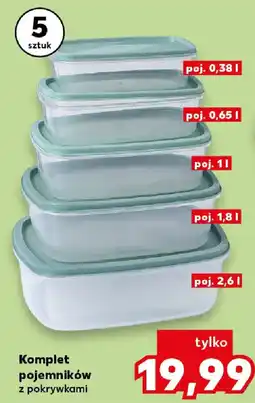 Kaufland Komplet pojemników z pokrywkami oferta