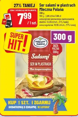 Polomarket Ser salami w plastrach Mleczna Polana oferta