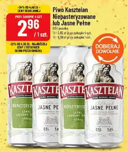 Polomarket Piwo Kasztelan Niepasterzyzowane lub Jasne Pełne oferta