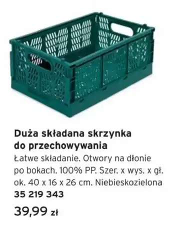 Duża składana skrzynka do przechowywania