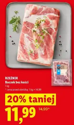 Lidl RZEŹNIK Boczek bez kości oferta