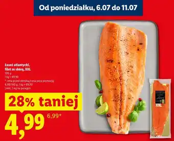 Lidl Łosoś atlantycki, filet ze skórą, XXL oferta
