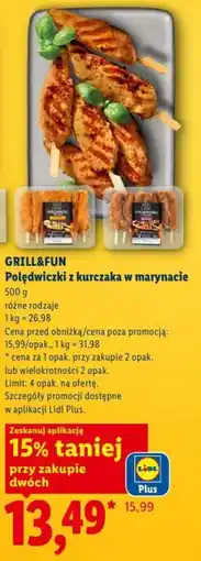 Lidl GRILL&FUN Polędwiczki z kurczaka w marynacie oferta