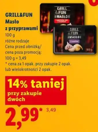 Lidl Masło z przyprawami Grill&Fun oferta