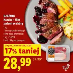 Lidl RZEŹNIK Kaczka – filet z piersi ze skórą oferta