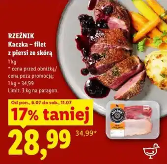 Lidl RZEŹNIK Kaczka – filet z piersi ze skórą oferta