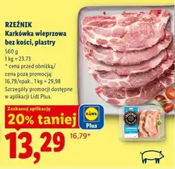 Lidl RZEŹNIK Karkówka wieprzowa bez kości oferta