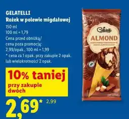 Lidl GELATELLI Rożek w polewie migdałowej oferta