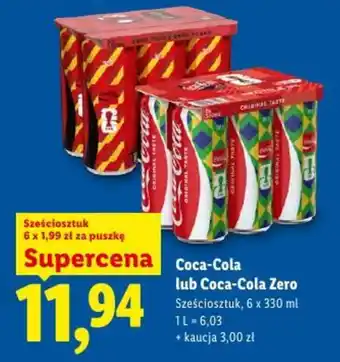 Lidl Coca-Cola lub Coca-Cola Zero oferta
