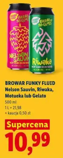 Lidl Browar Funky Fluid Nelson Sauvin, Riwaka, Motueka lub Gelato oferta