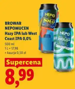Lidl BROWAR NEPOMUCEN Hazy IPA lub West Coast IPA 0,0% oferta
